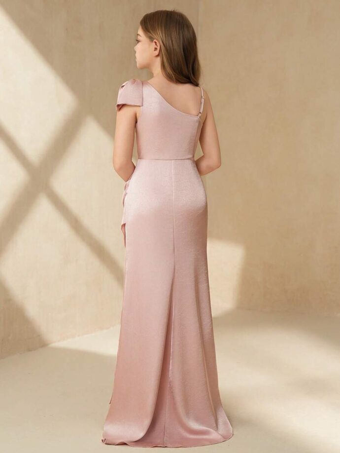 Robe Soirée Satin pour Fillette - روب صواري للبنات - Image 4